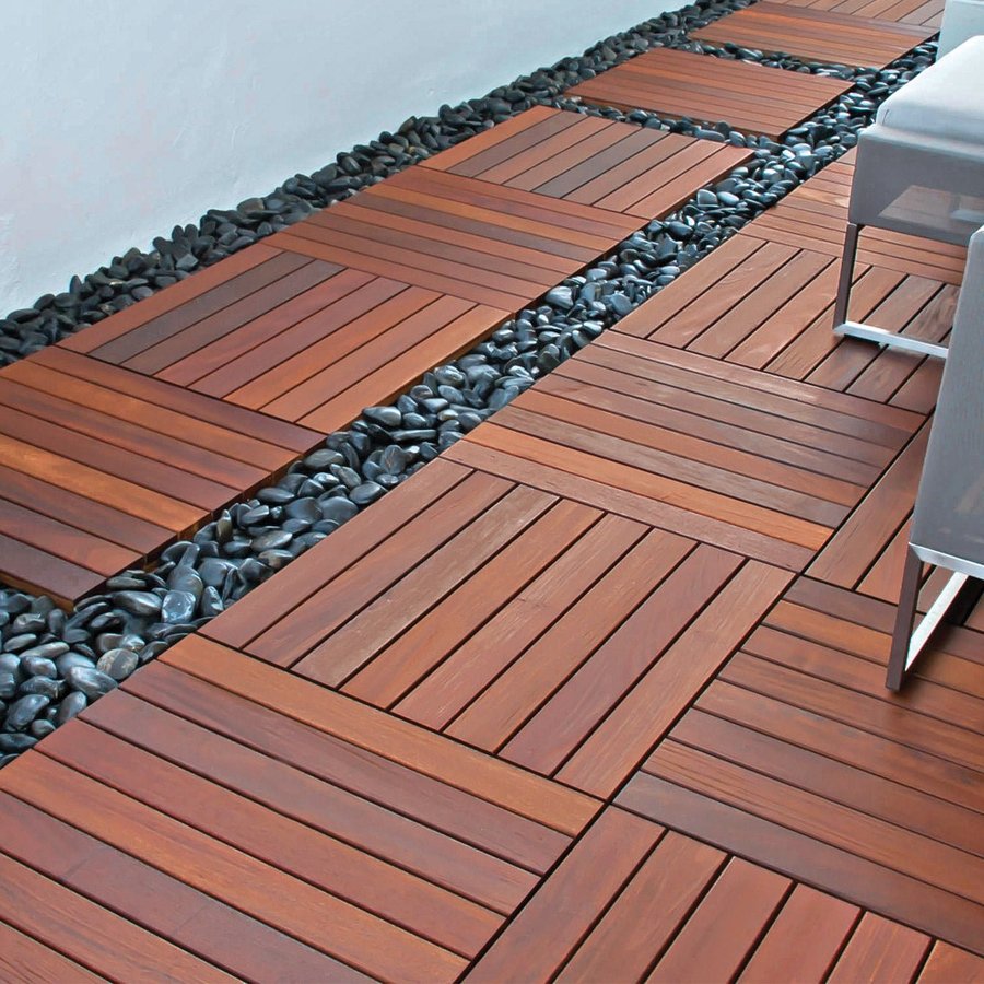 Ipe Deck Tiles in an exterior project
